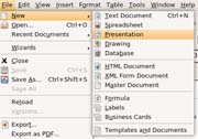 OpenOffice.org office suite; click to view full-size image.