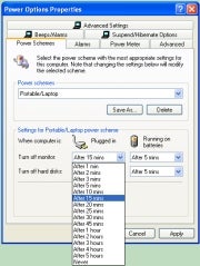 Windows Power Options; click to view full-size image.