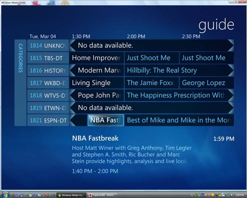 Vista Media Centre Blu Ray