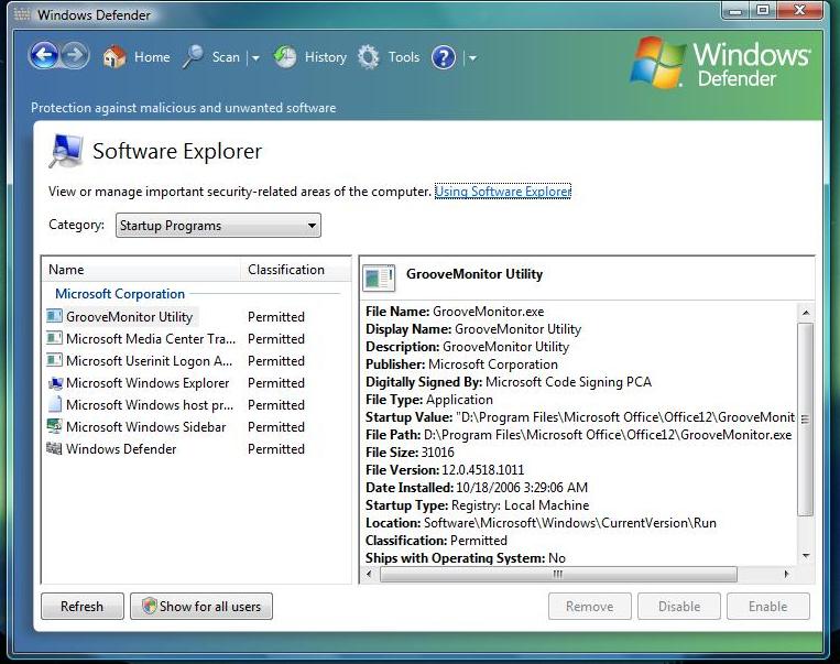 Diagnostics Windows Vista