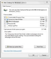 Microsoft's Disk Cleanup tool takes out the trash.