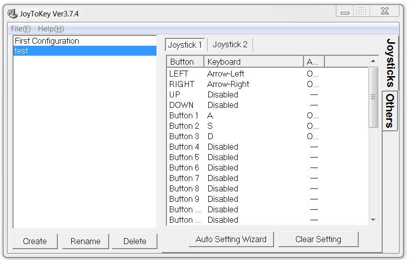 JoyToKey lets you map USB input devices to keyboard inputs for older games.