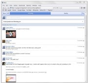 The Google Buzz Web app (click for full-size image).