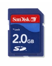 Note the lock switch on the side of this SD card.