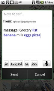 Google Voice Actions; click for full-size image.