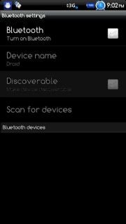 Bluetooth settings on Android