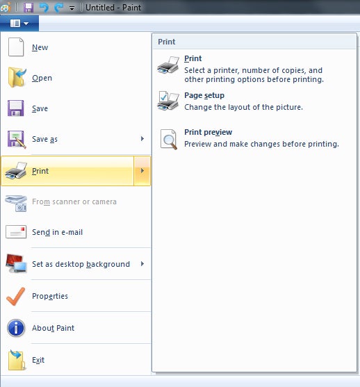 Screen Print On Windows Vista