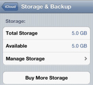 There's a Buy More Storage button in the iOS 5 beta. 