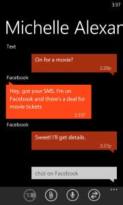 Messaging app in Windows Phone 7 Mango