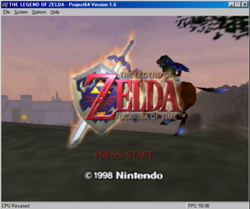 Project64 emulator: Zelda: Ocarina of Time