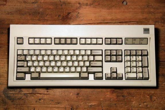 The classic IBM Model M keyboard.