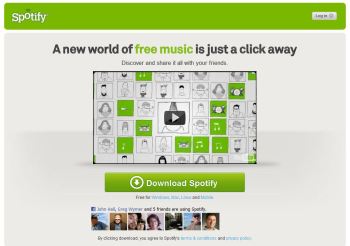 Spotify Music Service Opens to All; Gains Facebook Streaming