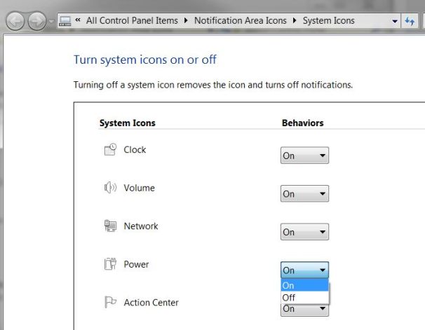 System Icons Missing Windows 7