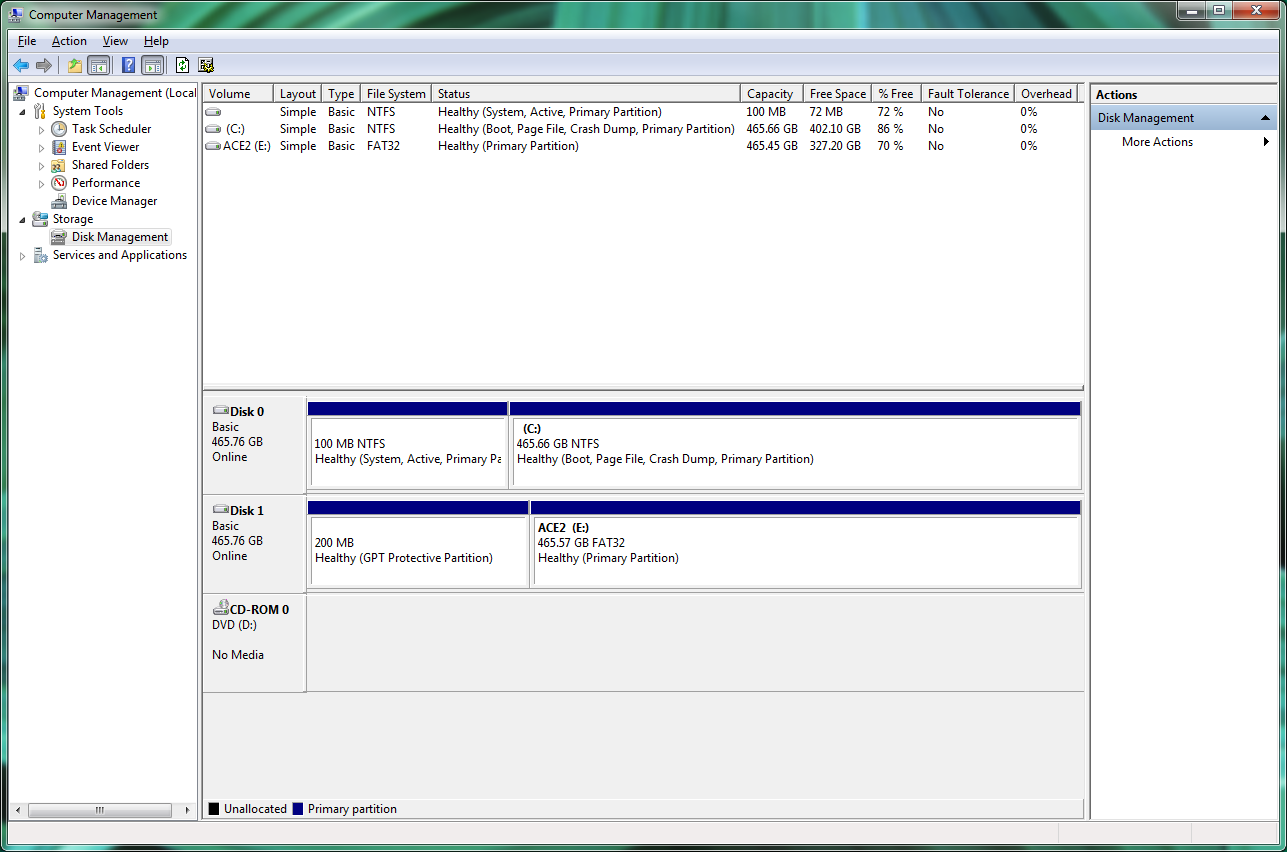 You can repartition and format your hard drives in Windows using the Disk Management tool.