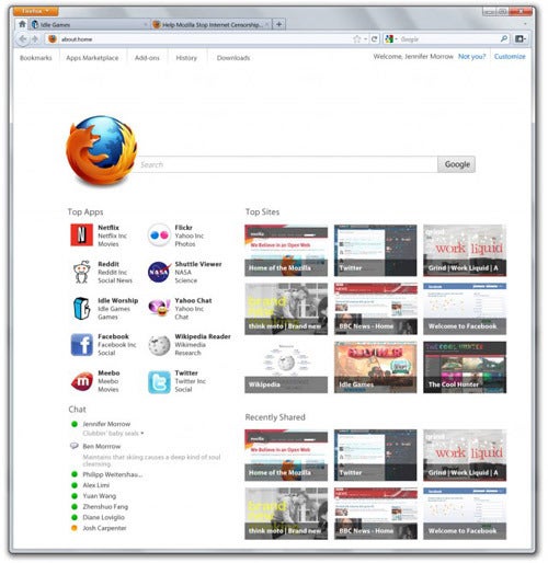 Windows 8 Firefox 12 full