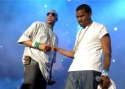 Rappers Jay Z and Kanye West