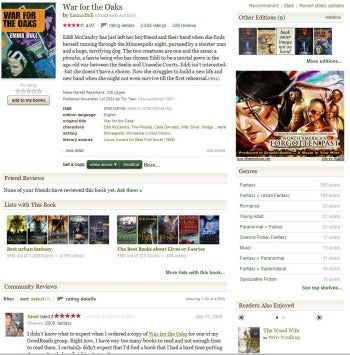 Goodreads individual book listing screenshot