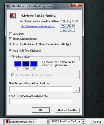MultiMon Taskbar Free screenshot