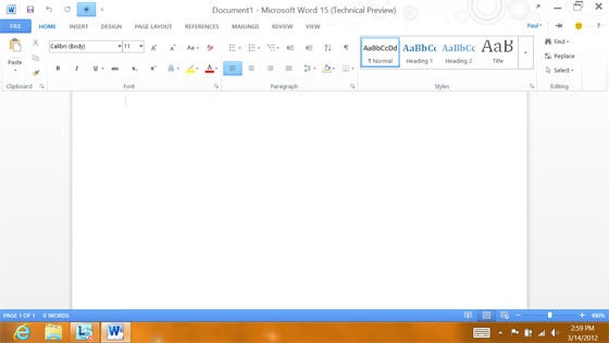 Microsoft Office 15 Technical Preview Shows a Metro Touch 