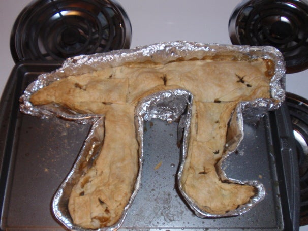 The cooked pi still in the mold.