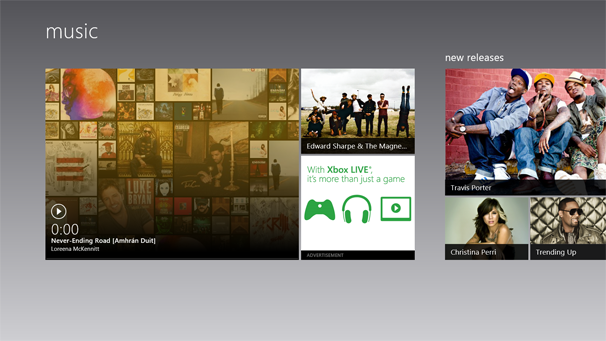 Windows 8: Music app