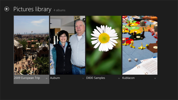 Windows 8: Photo app--Picture Library