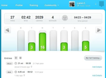 dailymile screenshot