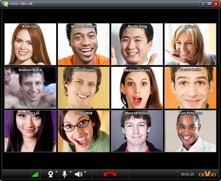 OoVoo offers an inexpensive videoconferencing service for as many as 12 participants; in fact, it's free if you can tolerate ads.