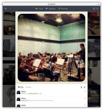 Instagrille single-photo page screenshot
