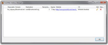 TrashMail browser add-on screenshot