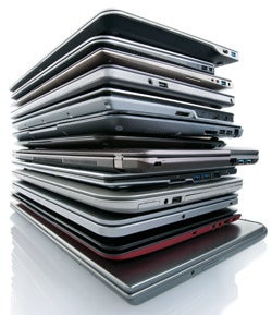 stack of ultrabooks