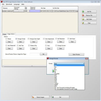 Free PDF Image Extractor screenshot