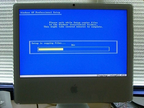  the process of repartitioning your Mac and installing Windows XP.