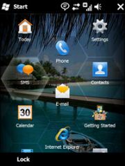 Windows Mobile 6.5 home screen