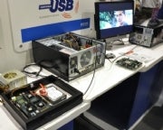 A USB 3.0 test and development setup from Texas Instruments.