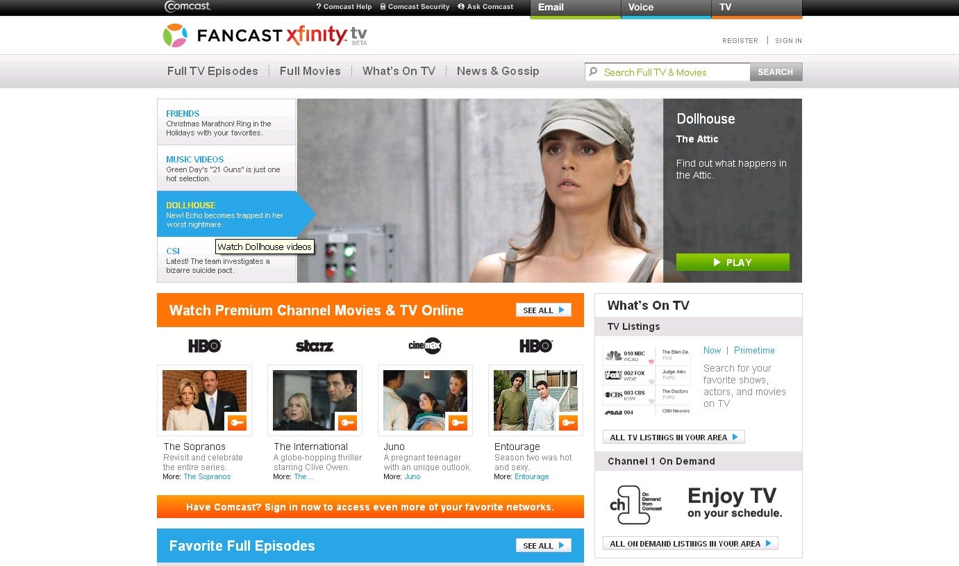 Fancast Xfinity TV