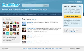 Twitter New Home Page