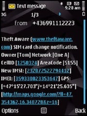 Theft Aware notification