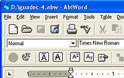 AbiWord word processing software; click to view full-size image.