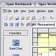 Open Workbench project management software; click to view full-size image.