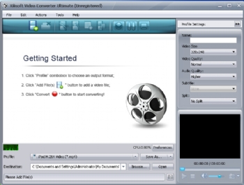 Xilisoft Video Converter Ultimate screenshot