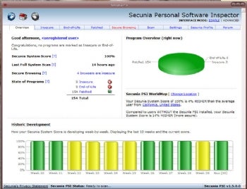 Secunia PSI screenshot