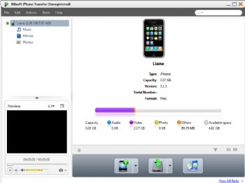 Xilisoft iPhone Transfer screenshot
