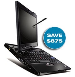 ThinkPad X200 Tablet. Save $875