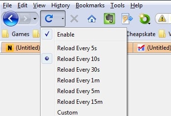 firefox refresh page automatically