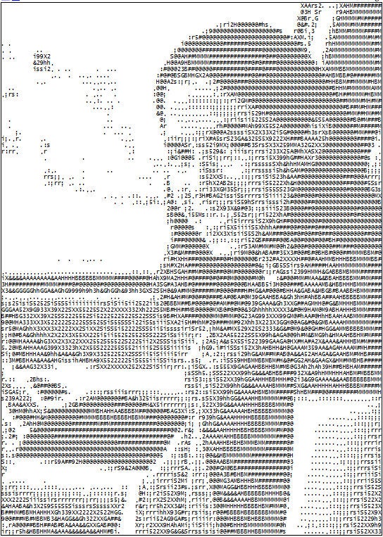 ascii characters art gallery