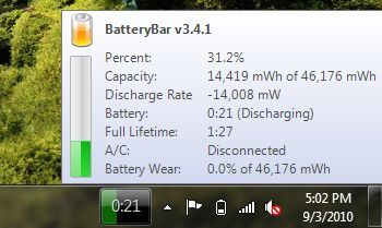 battery meter windows 7