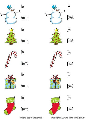 Free Printable Christmas Holiday Gift Tags to Print for Your Gifts