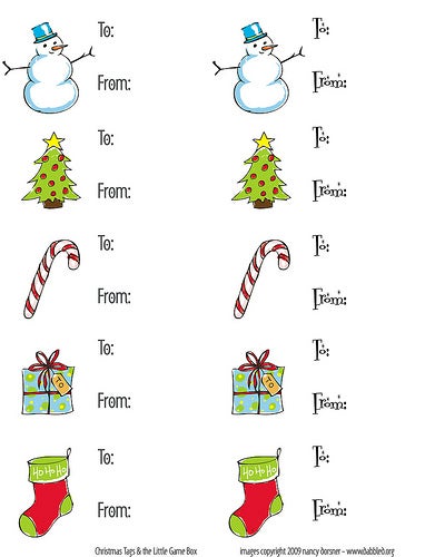 gift tag template free printable