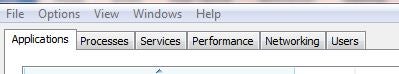 There are six tabs on the Task Manager console window. 